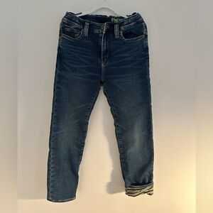 Crewcuts Boys Blue Slim-Fit Jeans with Jersey Lining